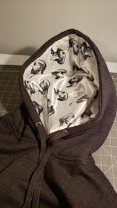 NALU เสื้อฮู้ดผ้าซาตินสำหรับผู้ชาย,เสื้อมีฮู้ดผ้าซาตินบุด้านในบล็อกสีงานเย็บปะผ้าคอตตอนแบบกำหนดเอง - Product Image 5