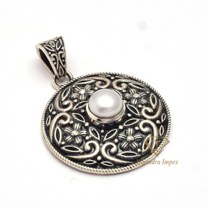 Pendentif en argent Sterling 925 fait à la main, perles rondes naturelles, bijoux en pierre précieuse plaquée argent nouvelle collection, vente en gros - Product Image 2