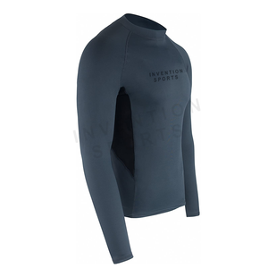 Camisetas de compresión de ajuste Atlético ligeras de color sólido de secado rápido de manga completa para hombre de la mejor calidad a la mejor venta - Product Image 5