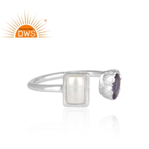 ผู้จัดจำหน่ายแหวนพลอยไข่มุกธรรมชาติและ Iolite เครื่องประดับเงินสเตอร์ลิงจากนักออกแบบ - Product Image 3