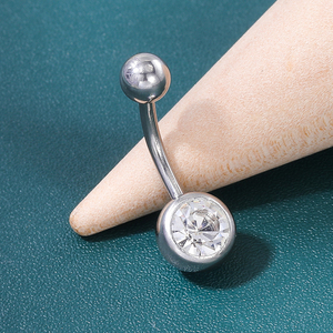 Piercing de nombril en titane G23, 1 pièce, fil externe, barres <span class=keywords><strong>banane</strong></span>, boutons du <span class=keywords><strong>ventre</strong></span>, bagues corps, bijoux - Product Image 4