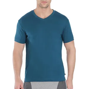 Hot Selling Pure 100 Cotton 200 GSM Men's T-Shirt V-Neck With Custom Color Comfortable T-shirt For Sale