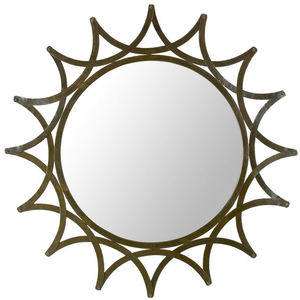 Metal Sunflower <b>Wall</b> Mounted <b>Hanging</b> <b>Mirror</b> - Product Image 5