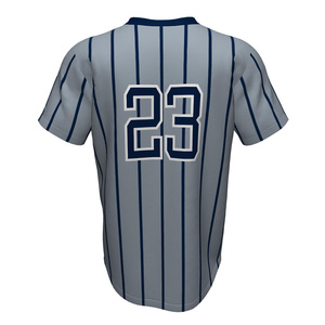 Qualité Respirant Jeunes Adultes Hommes Ras Du Cou Boutonné Personnalisé Sergé Sublimé Maillots De Baseball - Product Image 5