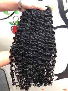 Prix de gros sur l'extension de cheveux vietnamiens Remy à double trame à la machine tissage de cheveux vierges profondément bouclés teints - Product Image 4