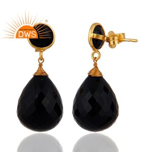 925 Sterling Silver Natural Black Onyx Gemstone <b>Long</b> Drop <b>Earring</b> for Women Jewelry for Women Gift for Her - Product Image 2