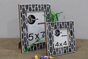 Resin Photo <b>Frame</b> in Rectangular Shape & <b>Grey</b> Color for Home Office Decoration Exporter From Tradnary Sambhal - Product Image 4