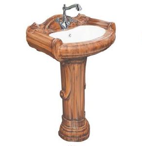 Alltime Disponible Lavabo de cerámica de diseño regular con pedestal para el baño del hogar. - Product Image 1