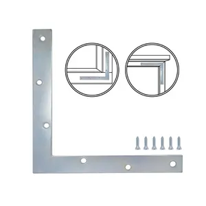 L Shaped Flat Fixing Support Repair Plates Corner Brace Metal 8"X1"