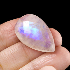Pierre de lune naturelle Rose arc-en-ciel,, prix de gros, taille 35x20mm pour la fabrication de bijoux - Product Image 2