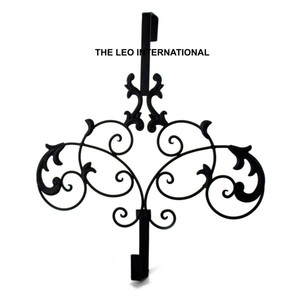 Fancy <b>Wreath</b> Hanger New Collection <b>Decoration</b> Metal Over the Door Single Hook Ornament Black Christmas Hanging - Product Image 1