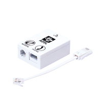 Microfiltres BT, séparateur de bande passante ADSL/ADSL2+ double port avec cordon, certifié CE/RoHS