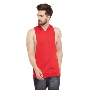 Top on Sale Mens Fashion Hooded tank Tops Sleeveless Hooded Shirts for Men with Custom Printing and High Quality <b>Material</b> - Product Image 5