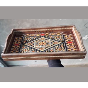 Flower Theme Wooden Design Serving <b>Tray</b> Party Wedding and Home Decor Food Serving <b>Drink</b> Serving Design <b>Tray</b> - Product Image 3