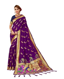 New Trending Look Pure Banarasi Silk <b>Sarees</b> <b>Blouse</b> Piece Multi Color Indian Women Wear Sari Wholesale Surat Ethnic Weaving - Product Image 1