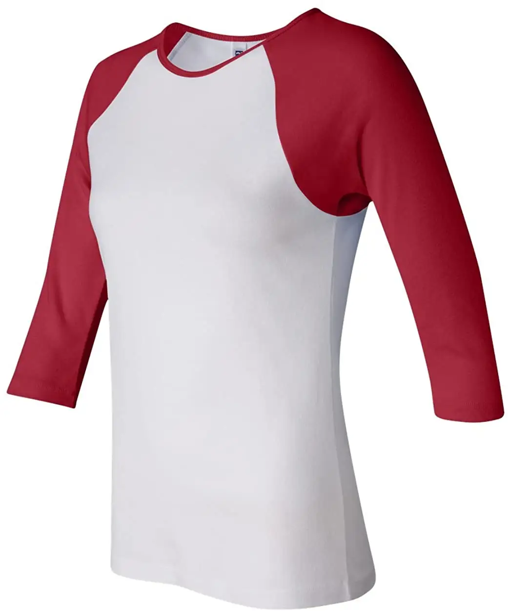 Womens Baseball Fine Jersey Tee Ladies Raglan 3/4 Sleeve T-Shirt