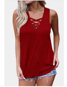 Camisetas sin mangas de Color sólido para mujer, camisetas informales ligeras de nuevo estilo para verano, diseño de estampado transpirable - Product Image 3