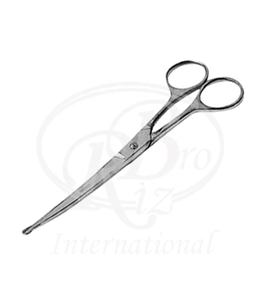 Ciseaux d'instruments chirurgicaux vétérinaires avec sonde coudée en acier inoxydable pour le soin du bétail et des animaux - Product Image 1