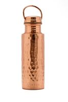 Bouteille d'eau en cuivre pour une boisson saine, design martelé moderne, qualité durable, revêtement anti-corrosion, réutilisable et attrayante