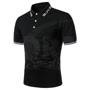 Totalmente personalizado toda la venta nueva moda de gran tamaño hombres de alta calidad 100% algodón tela polos - Product Image 3