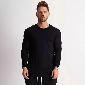 T-shirt grande taille de fitness pour hommes, en jersey tissé tricoté à motif solide imprimé avec logo personnalisé, technique de lavage, promotionnel personnalisé - Product Image 3