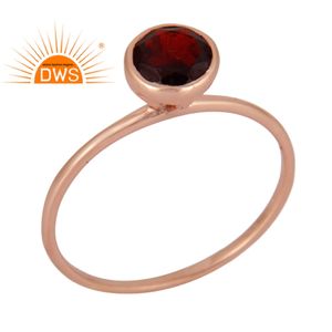 Indien Solide 9k Or Rose Bague De Mariage Pour Les Femmes Fabricant Audacieuse Bague Grenat Bijoux Fournisseur - Product Image 1
