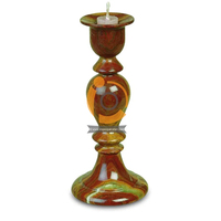 Candelabro de Mármol Ónix Pulido, Multicolor, Diseño Moderno, Decoración para el Hogar con Diseño Gráfico, Garantía de por Vida