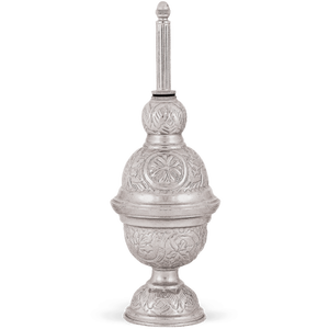 Pichet de Communion en laiton argenté de style antique fournitures d'église religieuse entièrement gravées Logo personnalisé modèle Souvenir en métal poli - Product Image 3