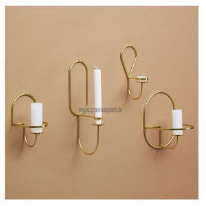 Support de bougie en métal au design moderne, décoration lumineuse, décoration murale, porte-bougie de Noël pour la maison, l'hôtel, le restaurant, montage mural - Product Image 3