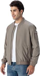 Veste bomber en toile de haute qualité pour homme, coupe-vent, légère, vintage, personnalisable, vêtement de golf de plein air, tendance - Product Image 2