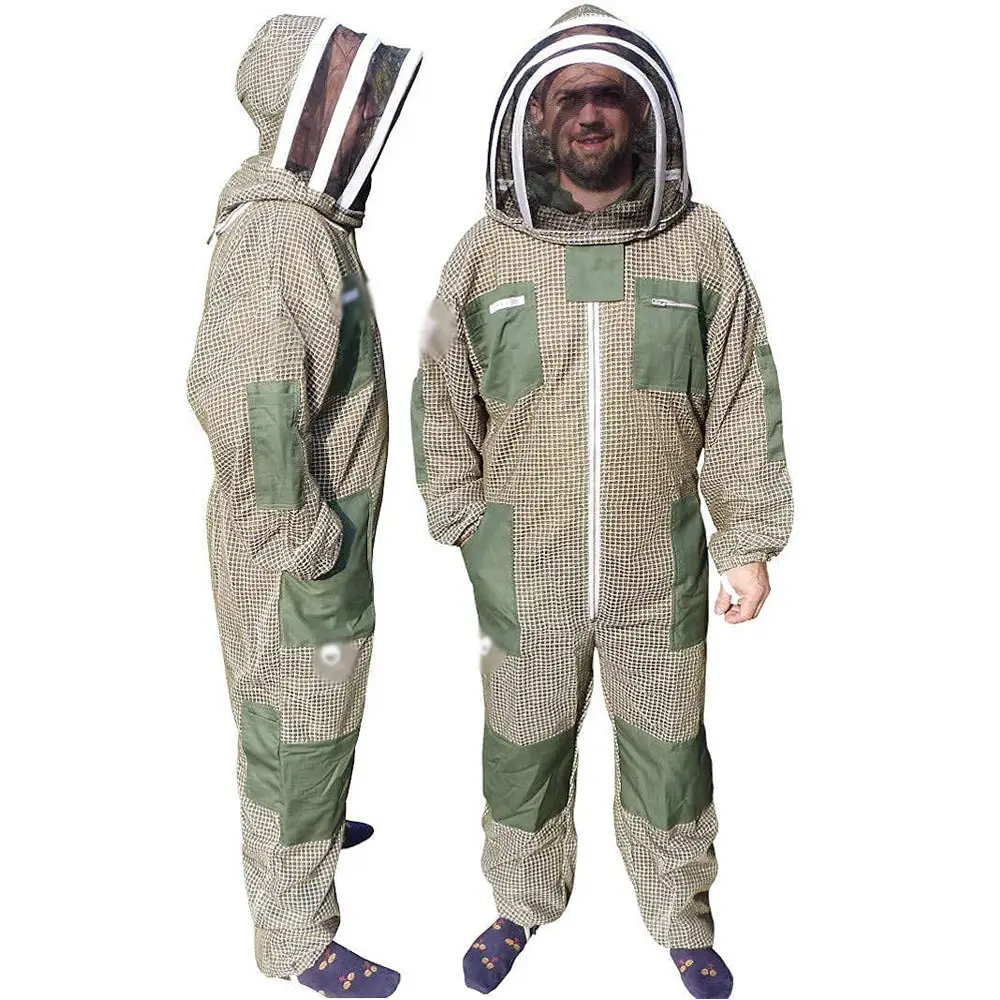 Ventilated Beekeeping Jacket and Veil Large Sized Ventilated Bee Jacket Bee Suits for Men