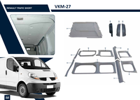 Ensemble de garnitures intérieures pour Renault Traffic 2021, accessoires de qualité supérieure, gris/noir/beige, Vkm Plastik VKM-26-26 Turquie