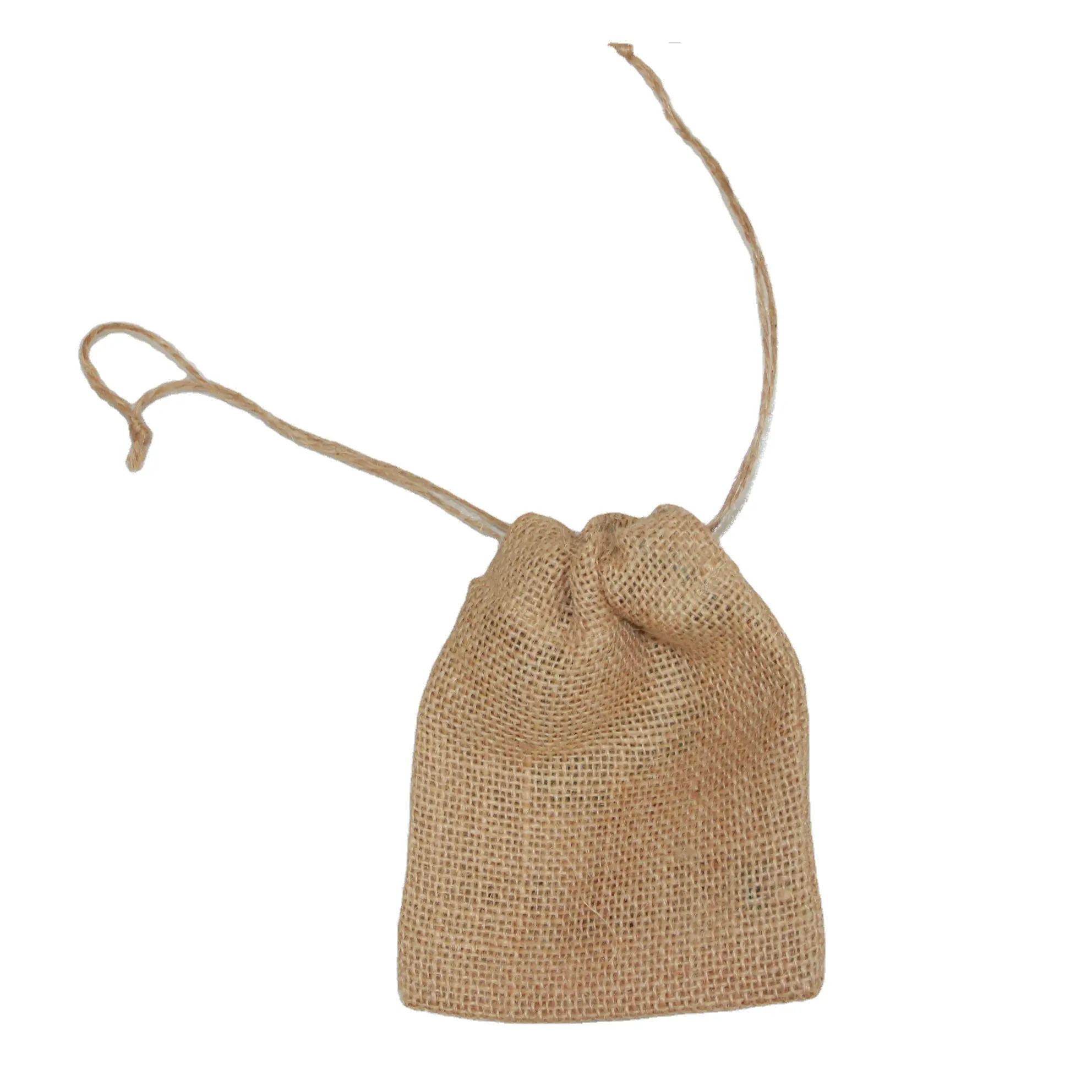 Zacht En Glad Mini Kleine Hennep Hessische Jute Gemaakt Koord Pouch Met Twijn Rope Door Prasan India