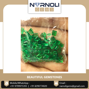 แหวนทำใช้ที่มีคุณภาพที่ดีที่สุดไม่ร้อนไม่ได้รับการรักษามรกตเหลี่ยมธรรมชาติในราคาขายส่ง - Product Image 2