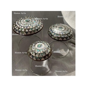 Pot de bonbons en acrylique dernier design avec couvercle de travail en incrustation boîte de dattes de dessert de forme ronde de taille personnalisée au prix le plus bas - Product Image 6