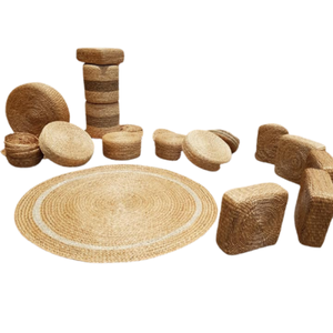 Vietnamese Water Hyacinth Round Cushion Pad for Living Room New Style Cushion Pad With Best Price - Product Image 2