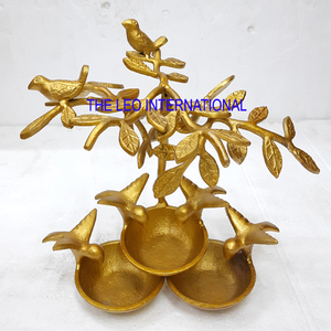 Bol décoratif en forme de feuille de strass rouge plaqué or Bol décoratif en aluminium métal Accessoires de table de cuisine pour la maison Bol - Product Image 6