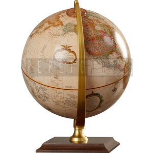 Globe terrestre de bureau Meta, éducatif, géographie, décoration artistique, métal, écologique et durable, unique - Product Image 1