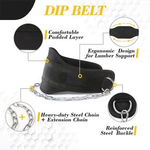 เข็มขัดยกน้ำหนักนีโอพรีนแบบดึงขึ้นและดิป ออกแบบตามสั่ง OEM กว้าง 6 นิ้ว รองรับหลัง เข็มขัดดิปปิ้งสำหรับออกกำลังกาย 男女兼用 - Product Image 2