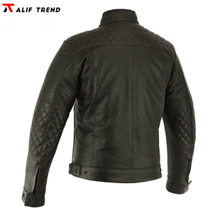 Personalizado Mujeres Hombres Motocicleta Chaqueta de cuero Touring Moto Cafe Biker con genuino - Product Image 5