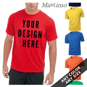 Camiseta de algodón de alta calidad de bajo coste, logotipo de impresión de pantalla personalizado