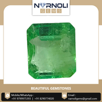 Lot de pierres précieuses 100% naturelles, à facettes, octogonales, émeraude, couleur verte, meilleur prix, utilisation de la pierre Panna, vente en gros