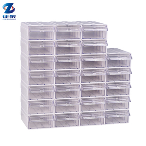 Wholesale Price White Adjustable clear <strong>Stackable</strong> <strong>Plastic</strong> <strong>Drawer</strong> for Warehouse Small Parts Storage Organizer - Product Image 1