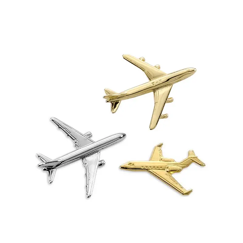 Custom metal airplane aircraft flight crew accessories pins