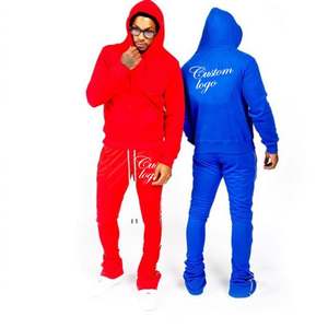 Ensemble survêtement fuselé et respirant pour homme, veste d'hiver, sweats à capuche et jogging, survêtement de grande taille, 2 pièces - Product Image 5