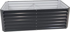 Iqbal Collection IC22205 Black Powder Coated Galvanized Customized Eco-Friendly Durable Farmhouse Indoor/Outdoor Planter <b>Flowers</b> - Product Image 2