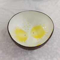 Bol en noix de coco poli au design moderne, créatif et unique, fabriqué au Vietnam, idéal pour les fêtes, écologique, excellent prix, taille personnalisable, style vintage