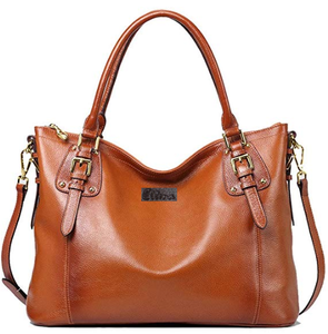 Most Selling Unique Women's Genuine Leather Handbags Shoulder Tote Organizer Top Handles Bag Satchel Designer Bag-Brown - Product Image 1