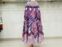 Faldas Largas de Algodón con Estampado Mandala, Estilo Gitano, para Mujeres Indias, 100% Algodón, 500 Piezas, Talla Estándar, Artículos en Stock SK02