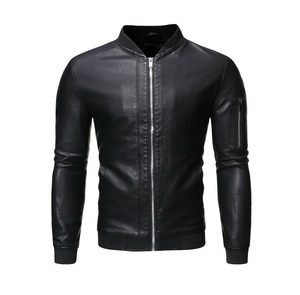 Veste à fermeture à glissière unisexe, tenue décontractée, en véritable peau d'agneau, en noir, à la mode, disponible en toutes les couleurs, fabriqué au Pakistan, nouveau - Product Image 1